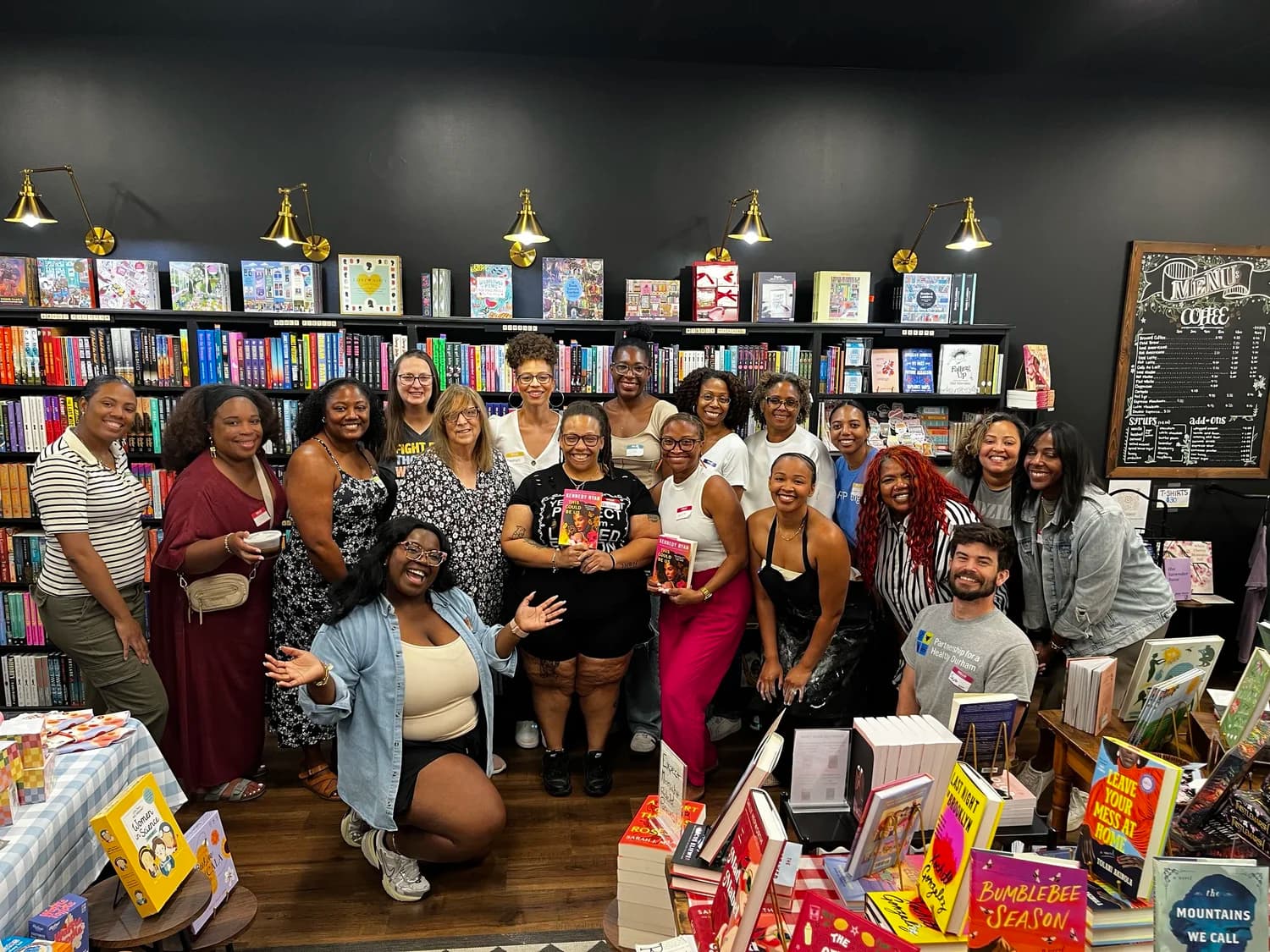 Ink and Ingredients participants gather together in a neighborhood bookstore